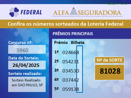 Sorteio Agosto 2017